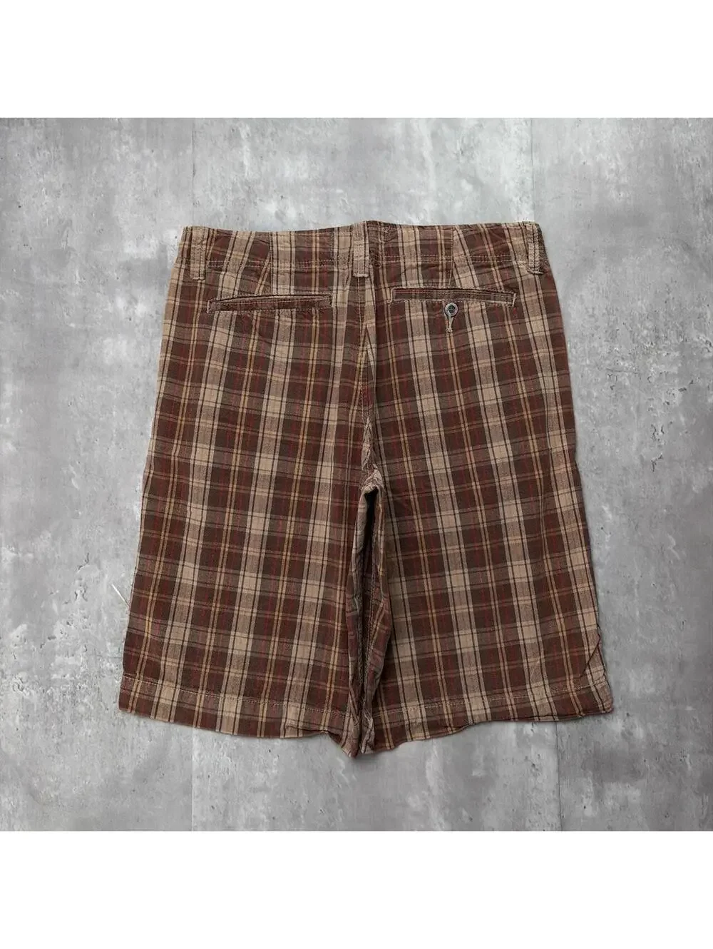 Y2K Brown Mossimo Grunge Gothic Plaid Baggy Skater Shorts